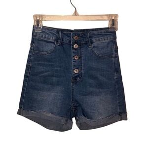 SHEIN High Waisted Button Fly Jean Shorts Size XS